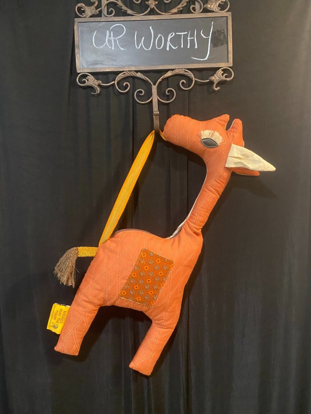 Kiddies Over The Moon Giraffe Stuffed Animal Folk Art Style